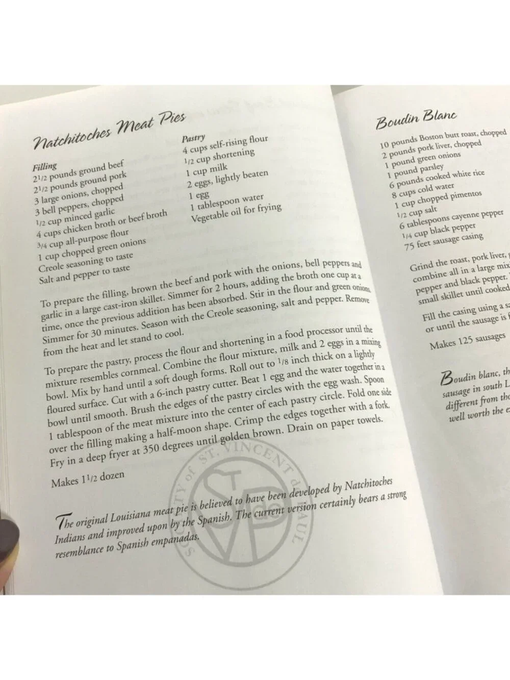 Taste & See Cookbook Society Of St Vincent De Paul Louisiana Hardcover 2009